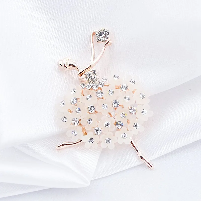 Ballet Angel Girl Cubic Rhinestone Decoration Brooch Pin for Sweater Coat | Украшения и аксессуары