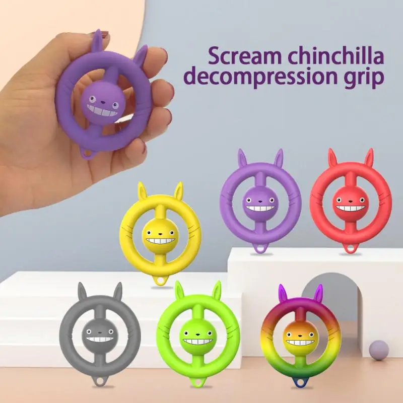 

Children's Toy Silicone Grip Device Portable Fitness Hand Grips Silicone Grip Device Grip Decompression Toy Screaming Cat