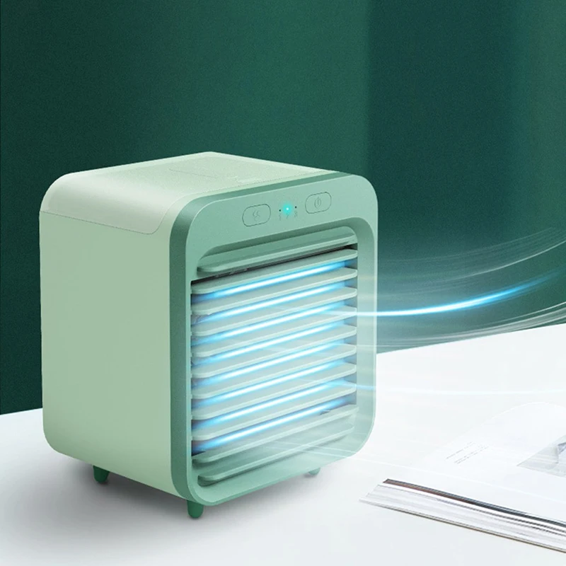 

2021 New Mini USB Portable Air Cooler Fan Air Conditioner Light Desktop Air Cooling Fan Humidifier Purifier For Office Bedroom