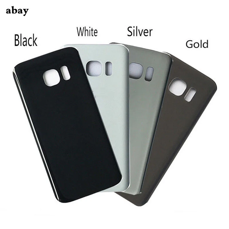 Для SAMSUNG Galaxy S7 G930F Задняя стеклянная крышка батареи Задняя Дверь Корпус чехол с/без объектива запасные части