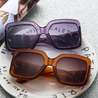 

Europe and the United States big box sunglasses new diamond fashion sunglasses cross-border sunglasses for men and women