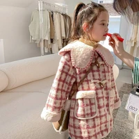girls babys kids coat jacket outwear 2022 pink thicken spring autumn cotton teenagers tracksuits high quality overcoat children