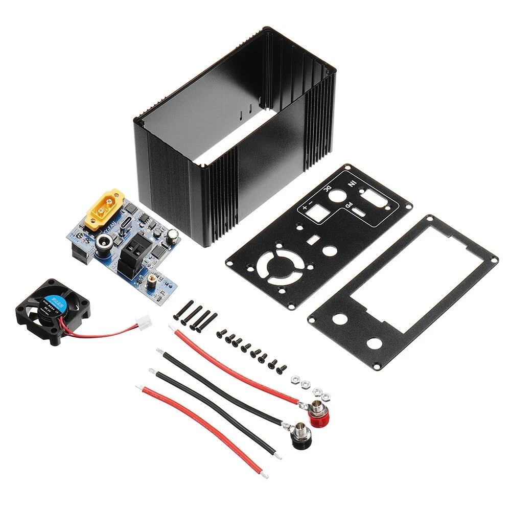 

Aluminum Alloy Multiple Interfaces DIY Shell Kit for XYH3606 CNC DC Buck Boost Converter XYH3606W