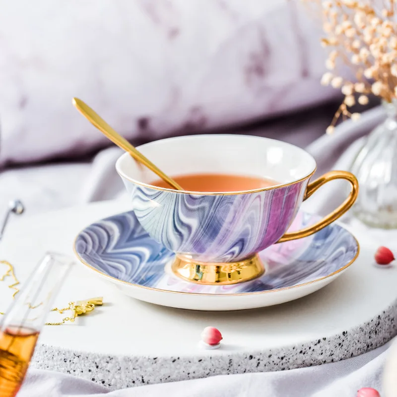 Сказочные керамические кофейные кружки и блюдце набор светильник роскошный