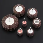 Зернистость 80 #, шлифовка шлифование наждачной бумагой, лепестковая головка колеса 6 мм оправка стержня для вращающегося сверла, Полировальный Инструмент, аксессуары для дремеля