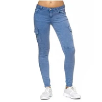 womens military skinny jeans legging woman cargo jeans with multi side pockets women street denim leggin casual pencil pants