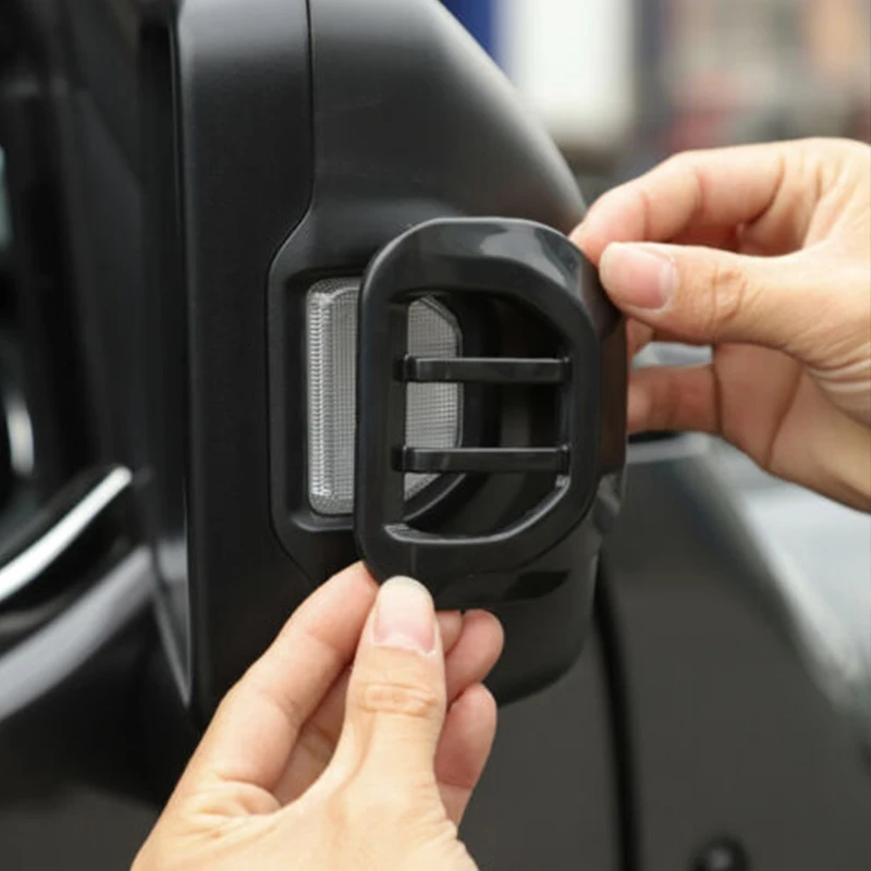 Пара зеркало заднего вида сигнальный светильник обшивка для Jeep Wrangler JL 2018 Черный