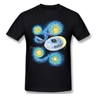 Футболка мужская оверсайз с рисунком маслом, оригинальная серия Enterprise, Звездный путь, Наука фиктионв, уличная одежда, большие размеры