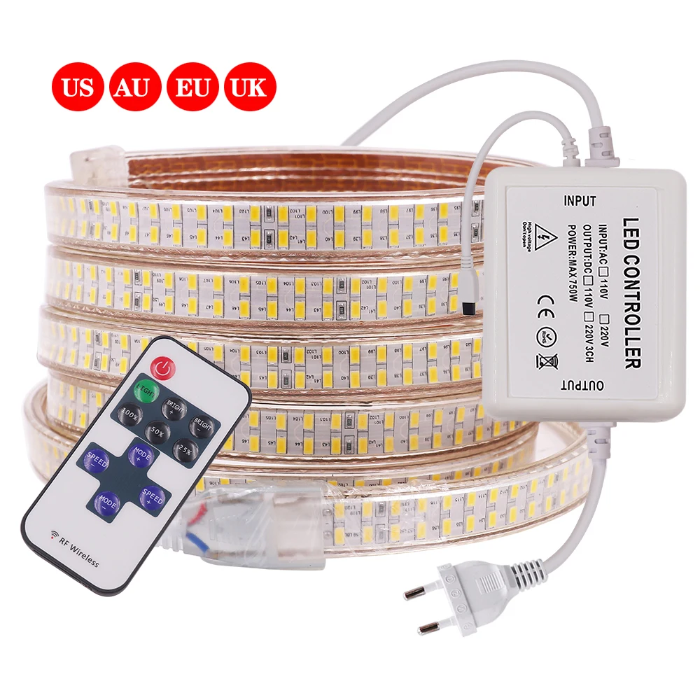 SMD 5730 светодиодный ленточный блок переменного тока 110 В 220 в 240 s/m светильник супер