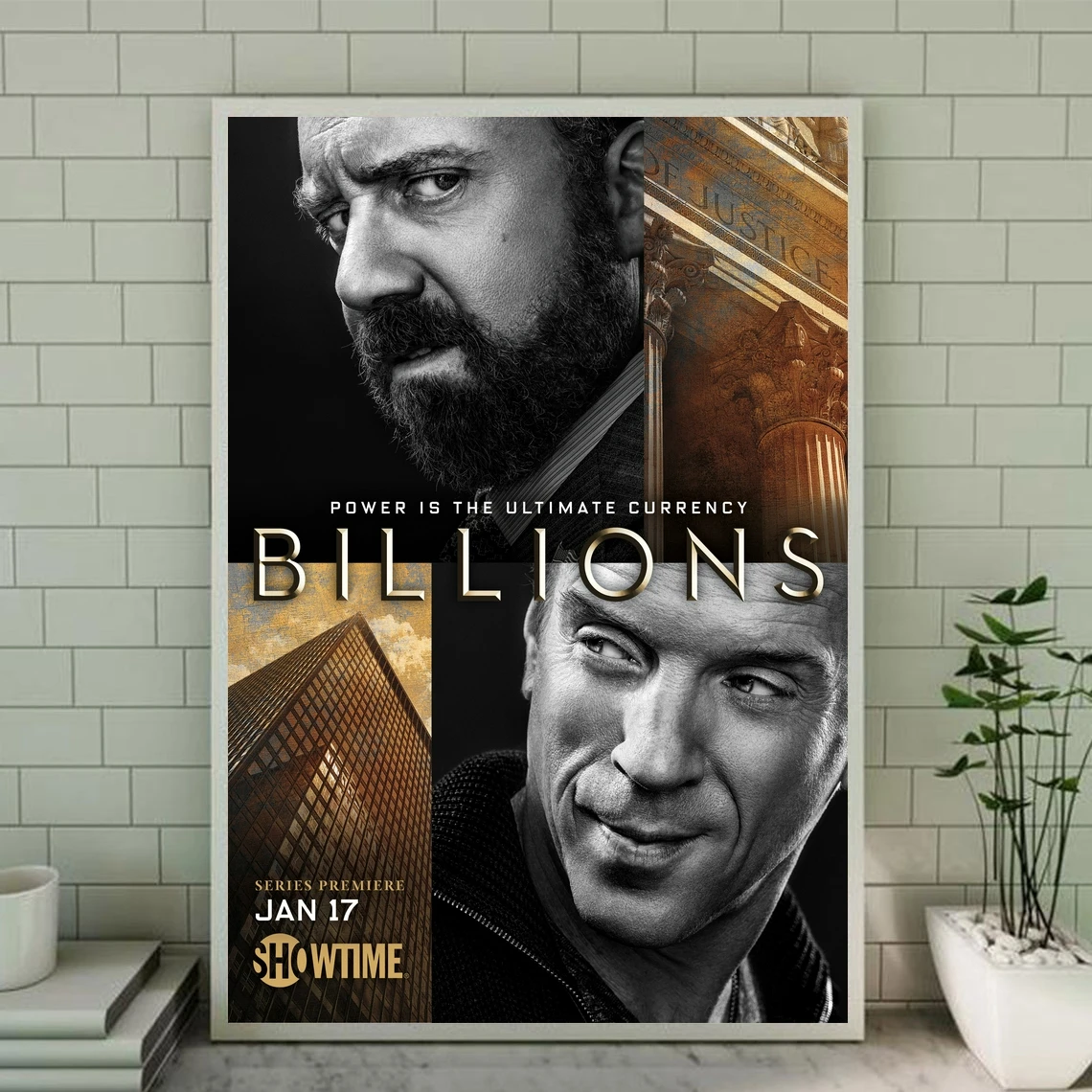 

Billions TV Series Poster Movie Canvas Poster Prints Home Decoration Painting ( No Frame )