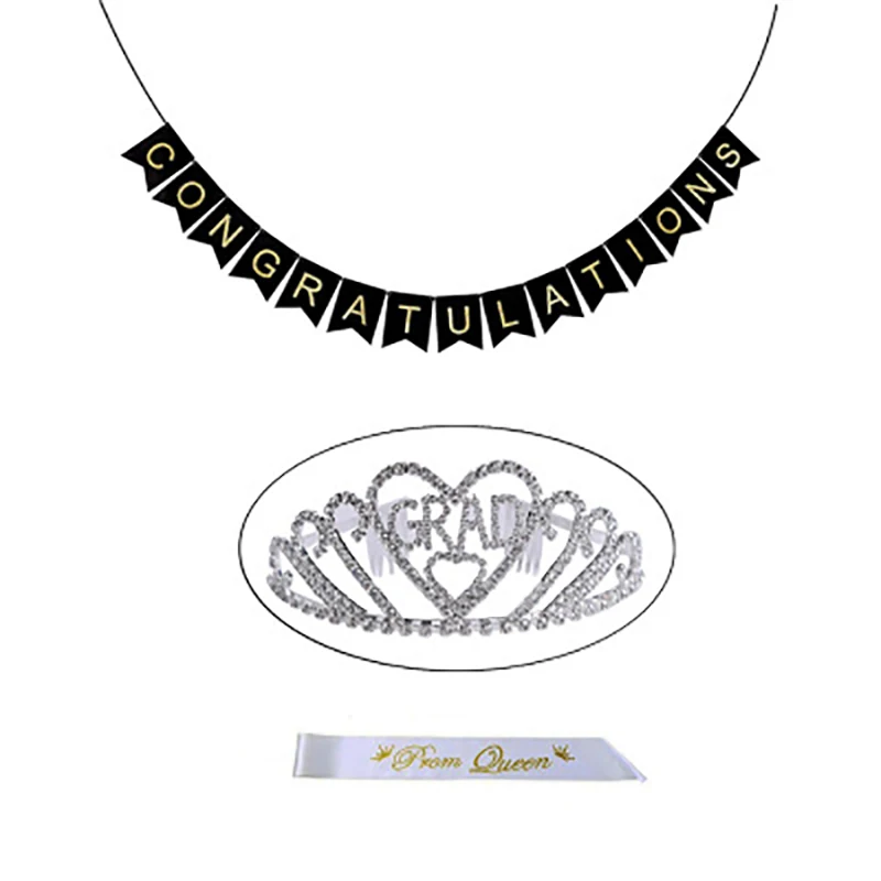 Горячая Распродажа Выпускной выпускной бал королева/король плечевой ремень град