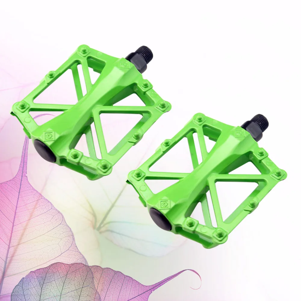 

1 Pair Green Mountain Bike Pedal Aluminum Alloy Pedal Platform Flat Pedal