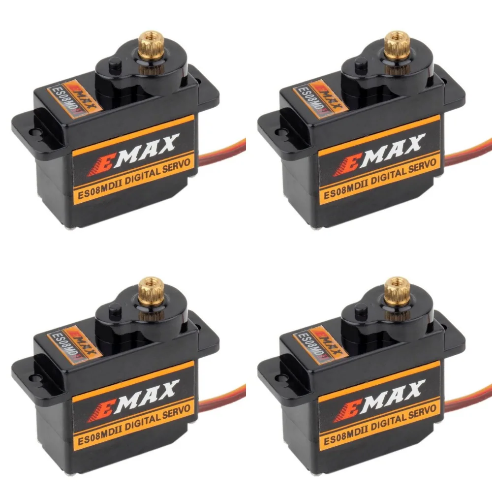 

2019 New 4pcs EMAX ES08MDII ES08MD II Digital Servo 12g/ 2.4kg/ High-speed Mini Metal Gear