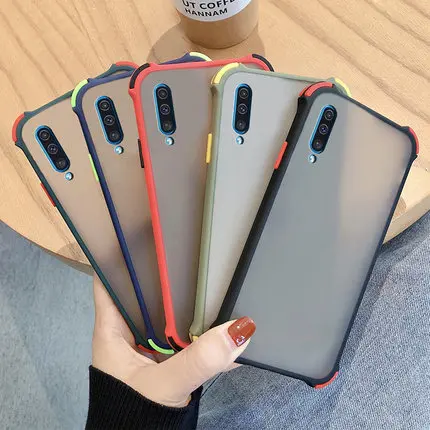 Чехол для Samsung Galaxy A10 A20 A30 A50 A70 жесткий прозрачный ударопрочный чехол-накладка A10S