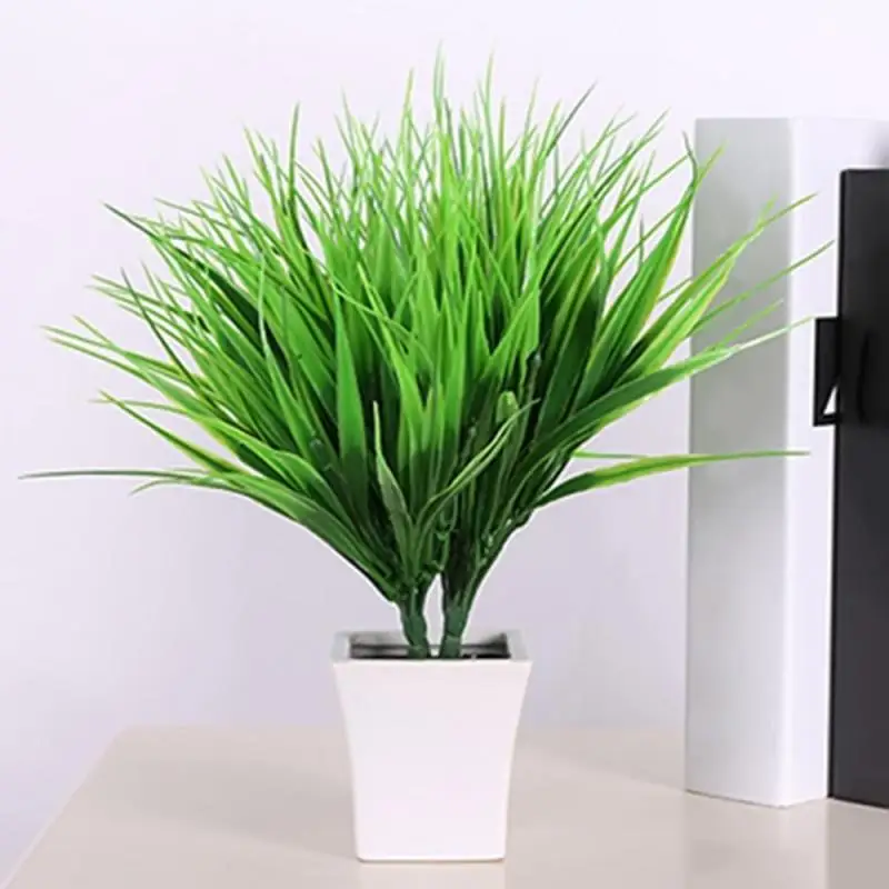 

1 pcs Artificial Grass Plant Decorative Plastic Imitation Fake Plant Grass Plant For Wedding Home Decor Office table Decoration