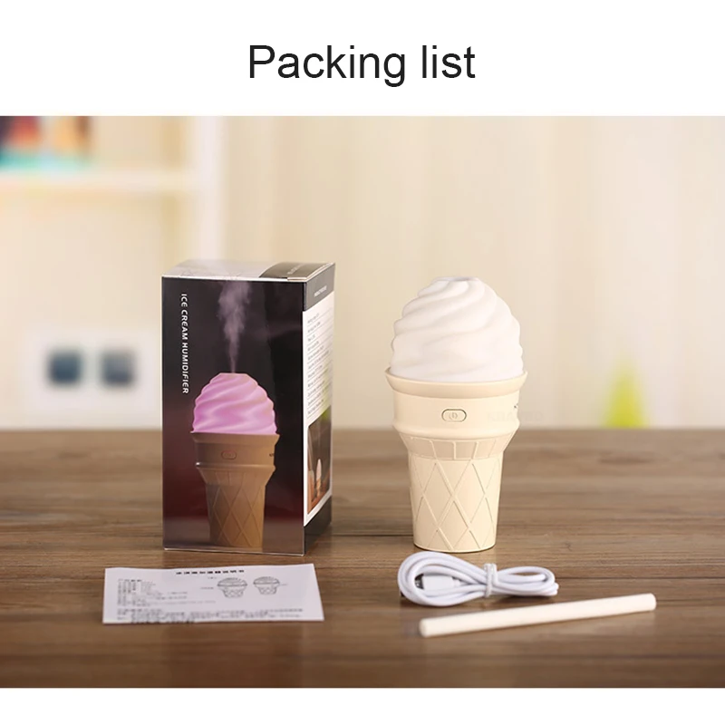 

KBEYBO 90ML Cute humidifier ultrasonic electric aromatherapy essential oil purification diffuser with 7 colors LED lights