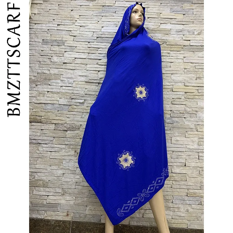 100% хлопковые шарфы африканские женские Вышитые мусульманские большие для