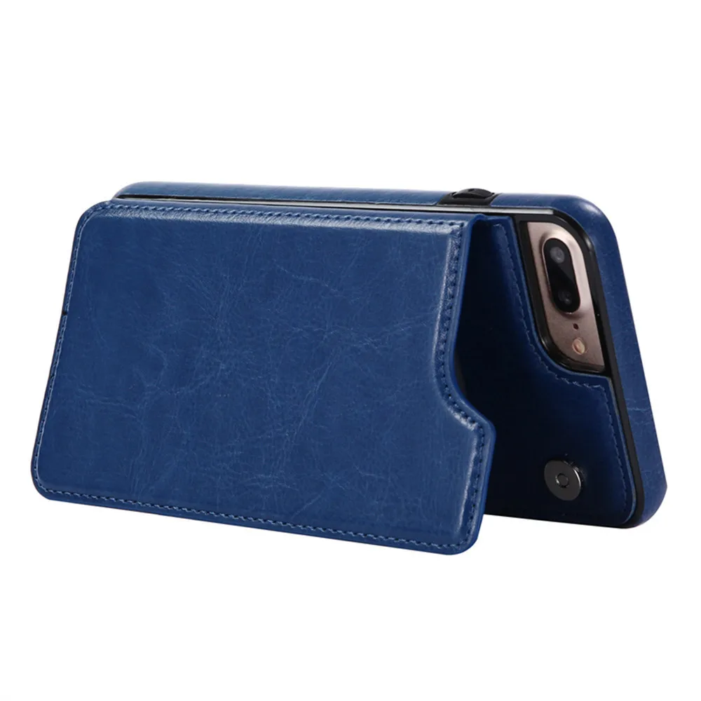 2 в 1 уникальный двойной кошелек для карт флип кожаный чехол телефона IPhone 7p/8p