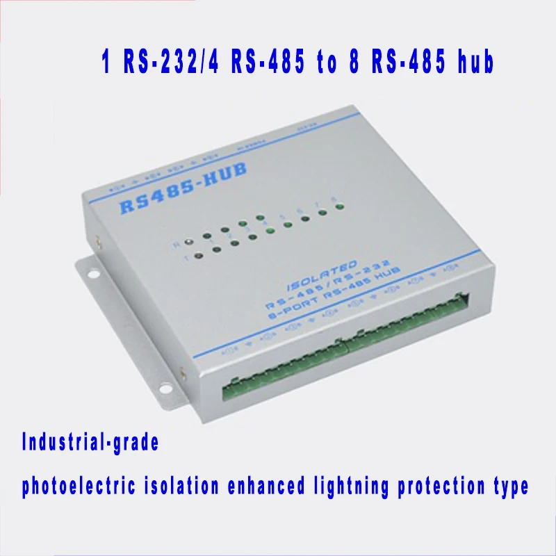 Enhanced Isolation Bidirectional 8-way RS485 Hub  IoT Accessories Repeater Sharer Distributor