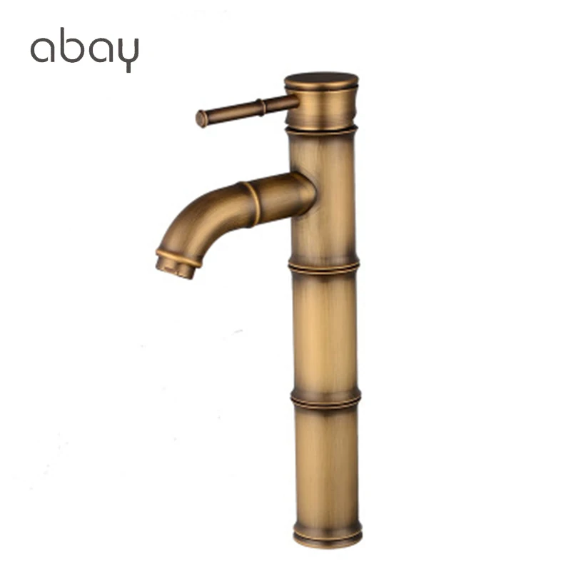 Медный смеситель для горячей и холодной воды в европейском ретро-стиле ванной