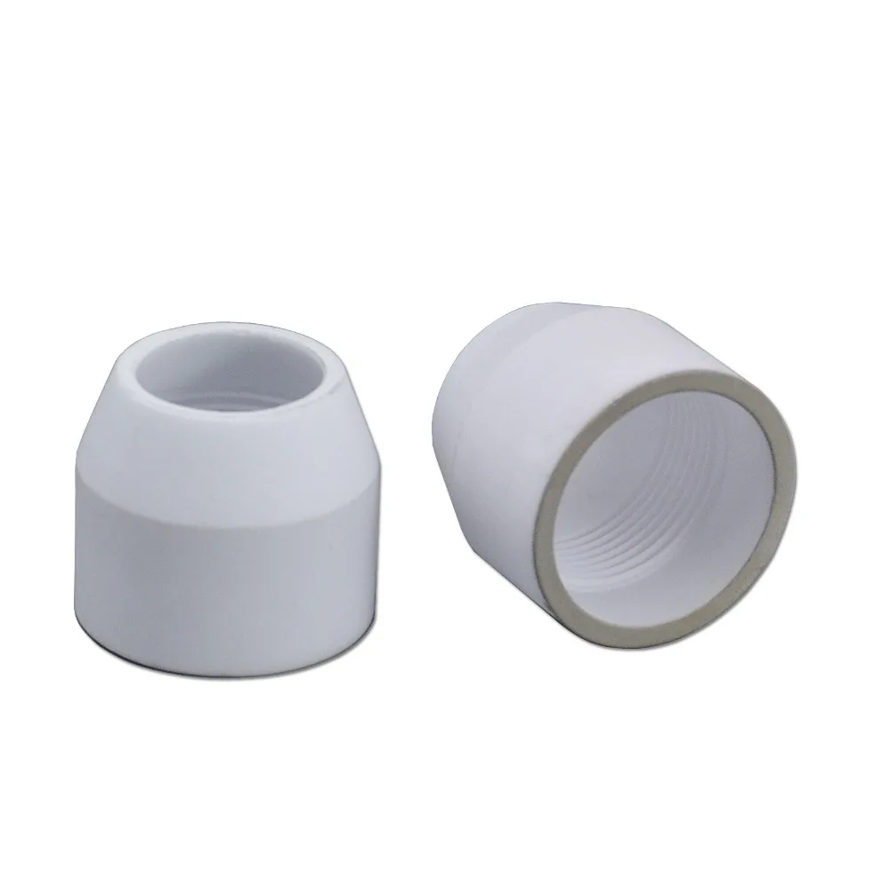 10Pcs P80 Ceramic Shield Cup/Cap Inverte Air Plasma Cutter Cutting Machine Torch Gun Consumables Accessories Spare Parts - купить по