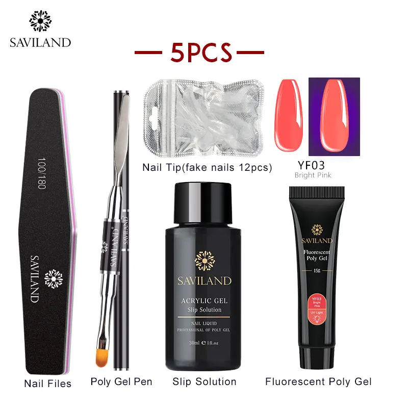 15g Poly Gel Kit Soak off 4 шт./компл. поли набор гелевых УФ Акрил строитель поли-гель, быстро сохнут, дизайн ногтей Pro с длинным натуральных ногтей Жесткий Гель-лак - Цвет: 15g Poly Gel Kit