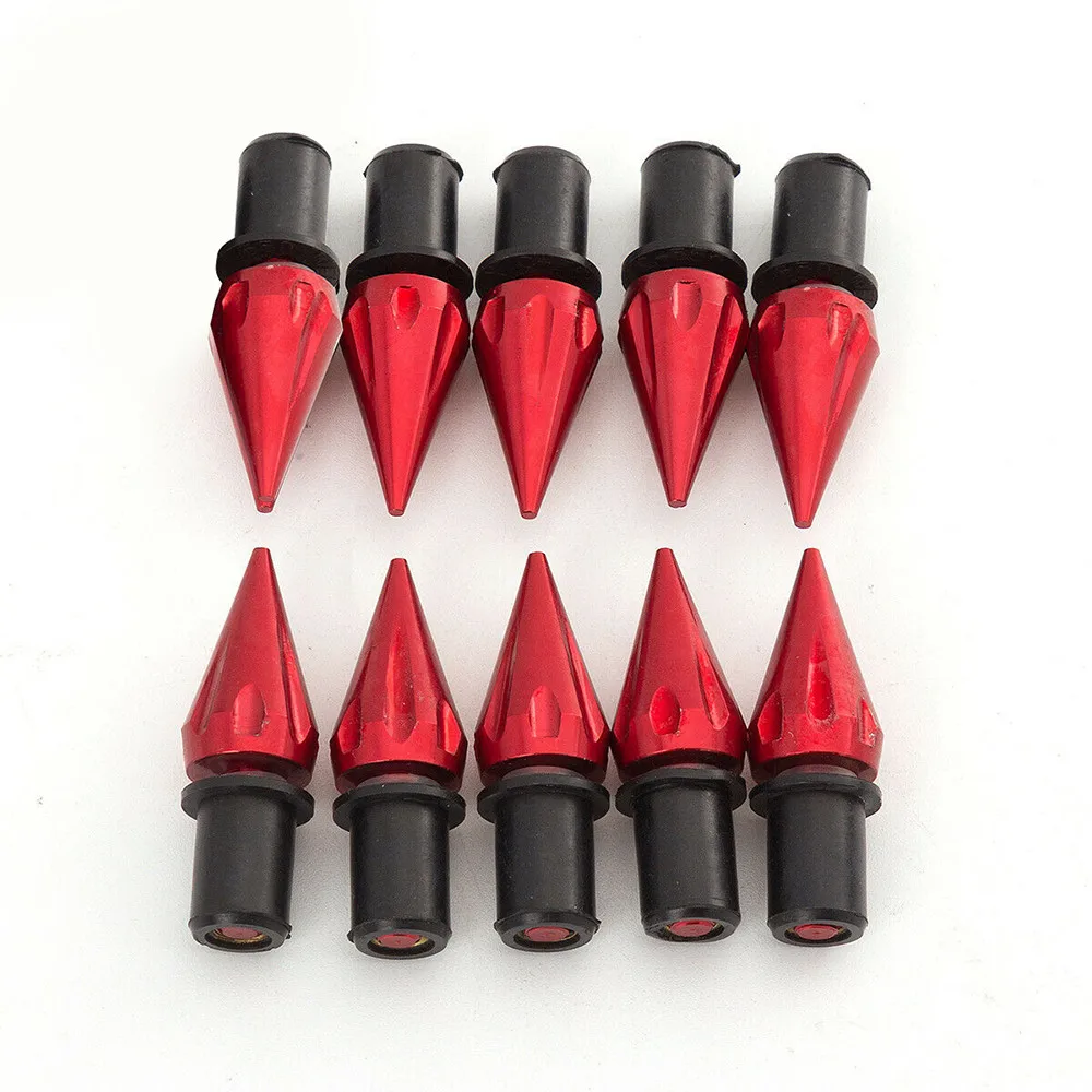 

Universal Red Motorcycle Spike Bolts Windscreen Fairings License Plate M5 5mm Spike Rivets / Nuts Car Rivets