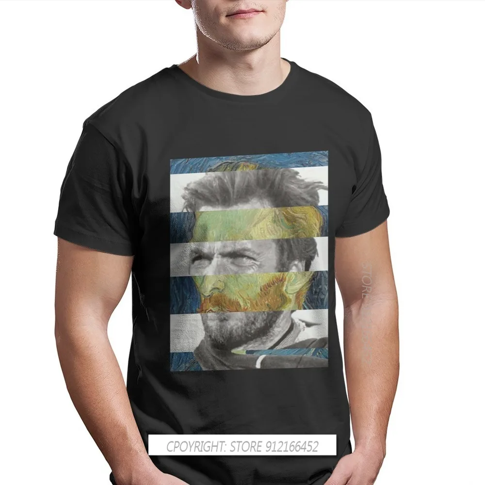 

Vincent Van Gogh Post-Impressionist Painter TShirts For Men Self Portrait Clint Eastwood Fashion O-Neck Cotton T Shirt