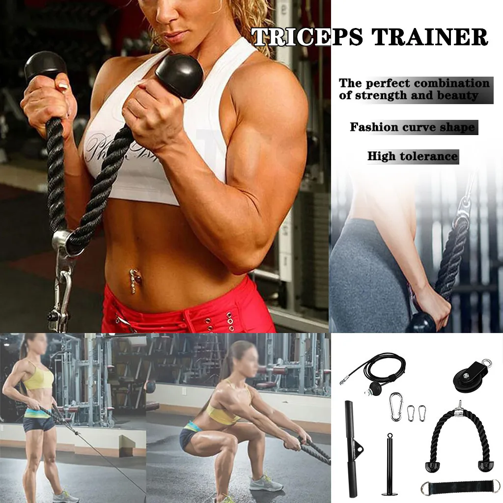 Кабель машинка с d образной ручкой дополнительный кабель для тренажерного зала