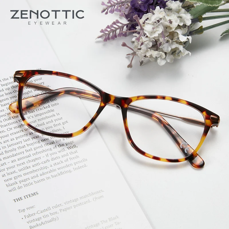 Женские ацетатные оправы для оптических очков ZENOTTIC лучшего качества винтажные
