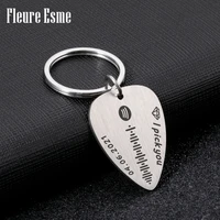 custom laser engrave spotify code keychain favorite song customized song name singer personalized spotify code gift music lover