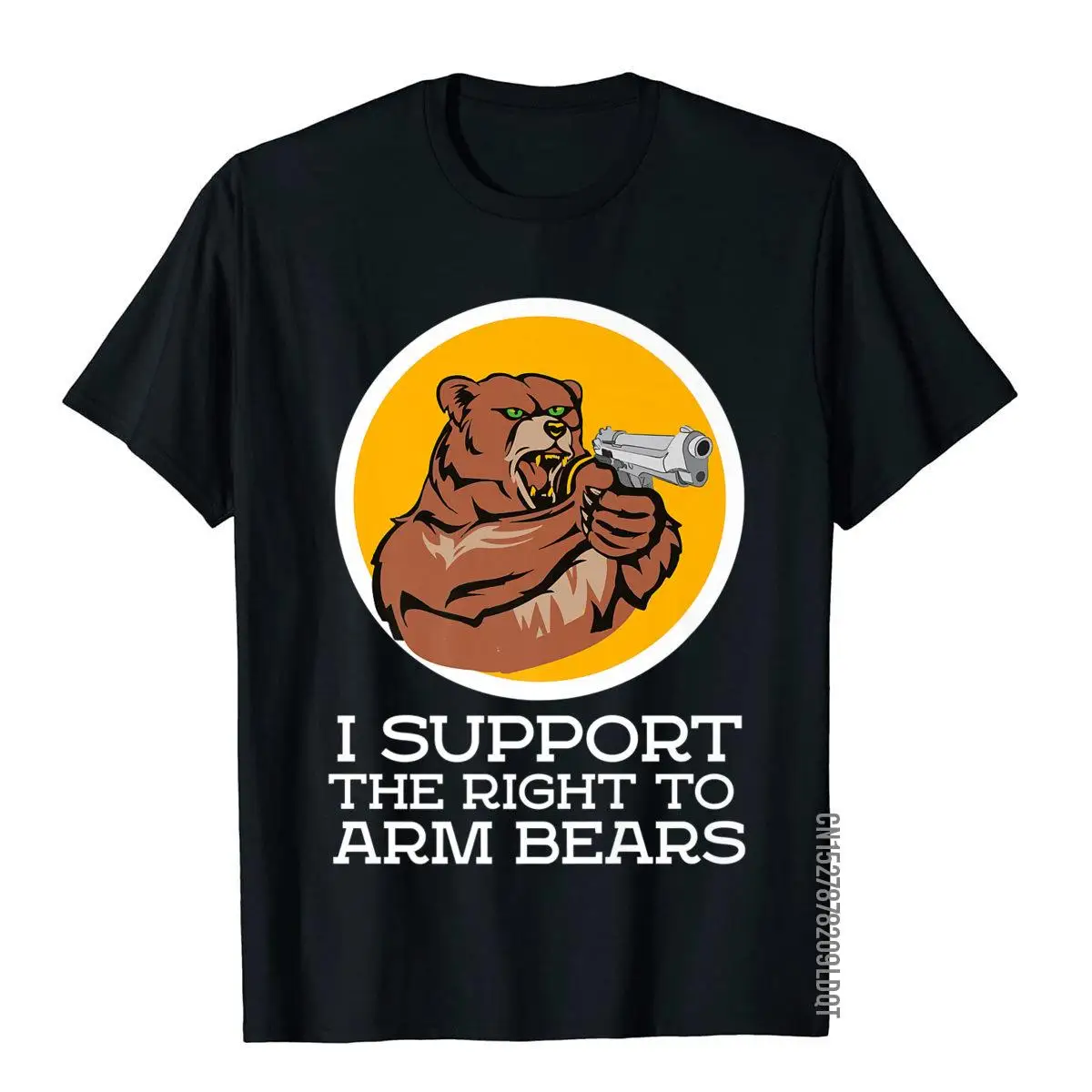 

Хлопковая футболка с надписью «I Support The Right To Arm Bears»