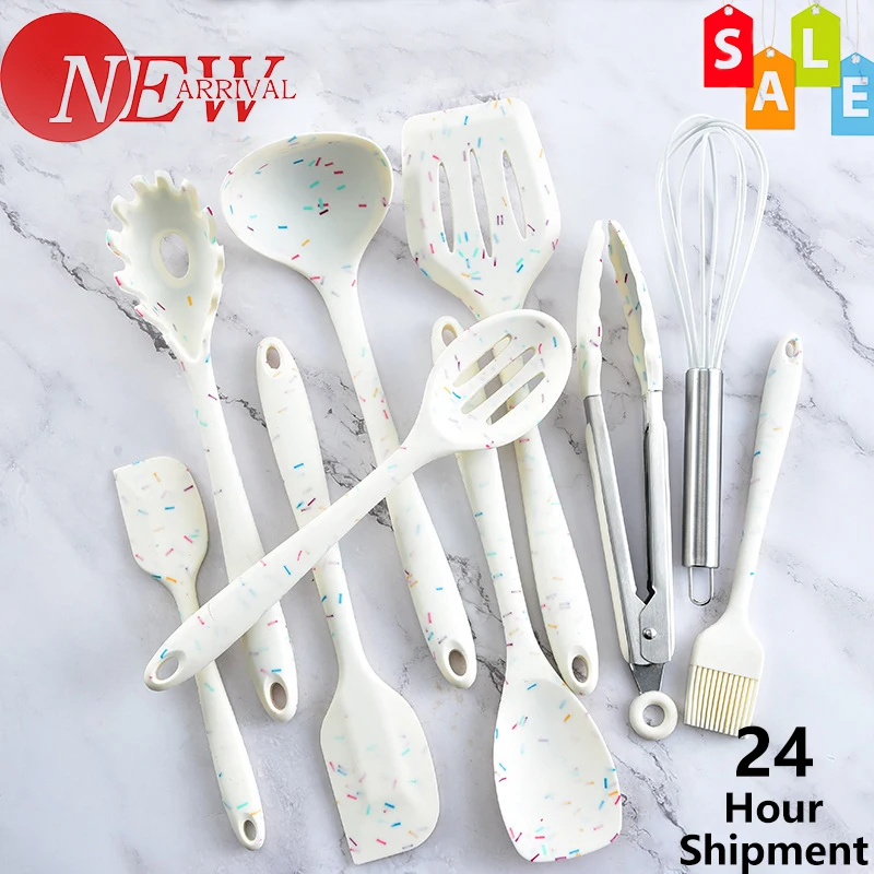 Набор кухонных силиконовых инструментов устойчивых к высоким и низким