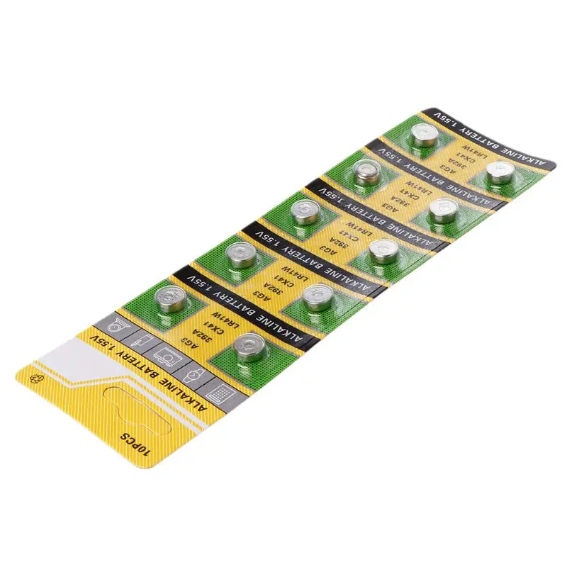 10 шт. кнопочные батарейки AG3 1 55 в SR41 192 L736 384 SR41SW CX41 LR41 392|Часовые батарейки| |