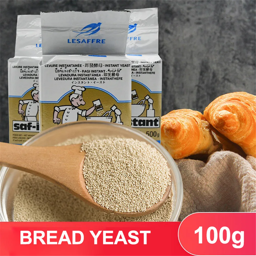 

100G Active Dry Yeast For Bread Instant Yeast Highly Active Long-term Use Bread Yeast Kitchen Baking Accessory New