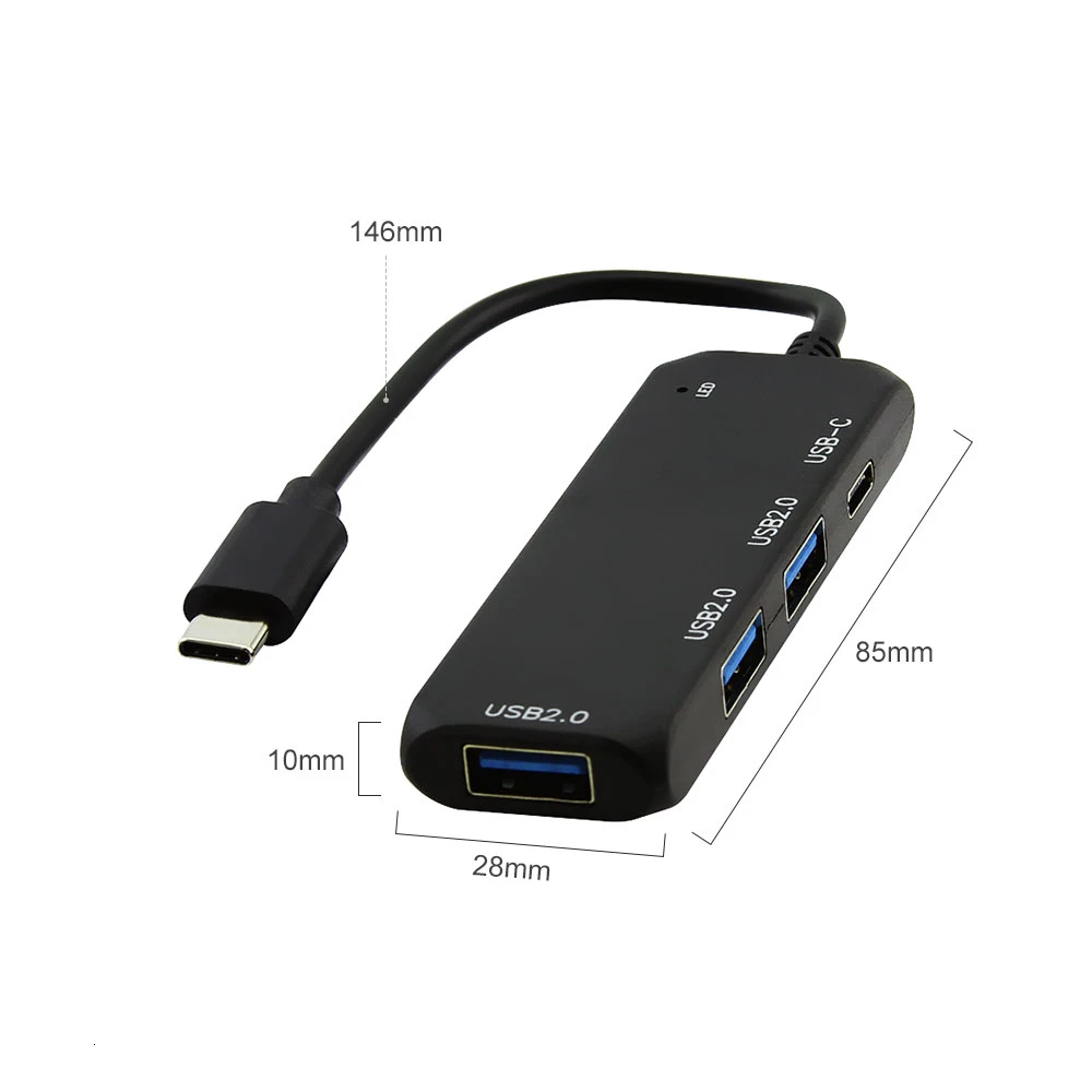 CHYI 4 порта Usb c Type C 3 1 концентраторы 2 0 многопортовые s порты сплиттер хаб мини