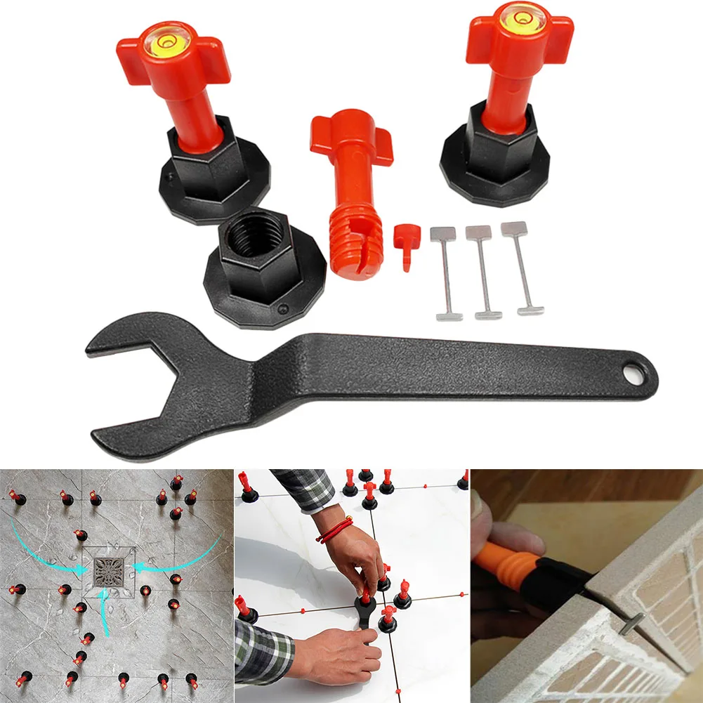 

Tile Leveling System Kit Reusable Leveler Flat Ceramic Floor Wall Construction Tools AUG889