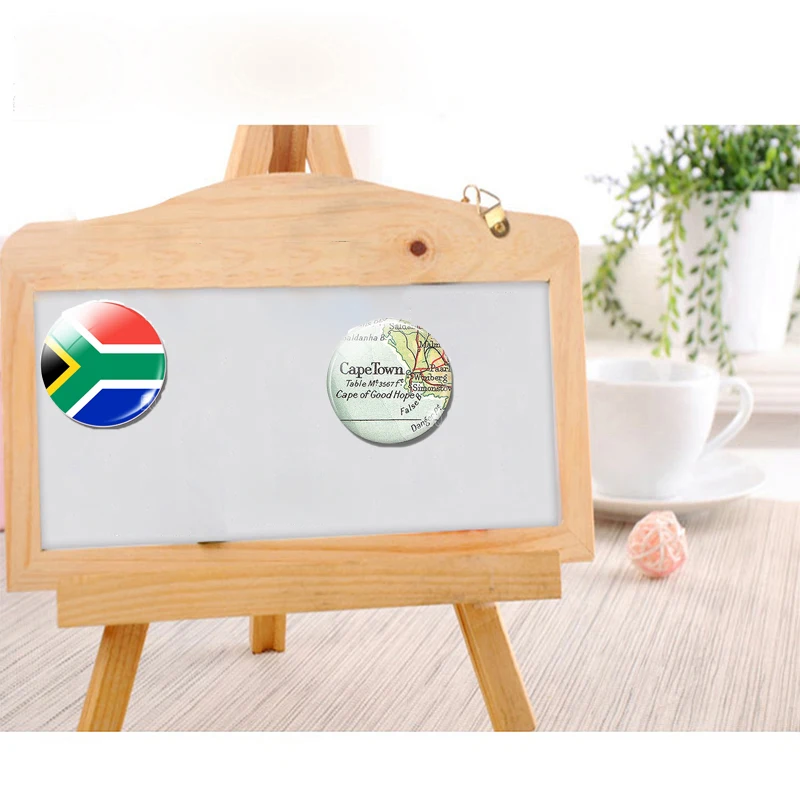 Флаг Южной Африки 30 мм магнит на холодильник Tshwane флаг Кейптаун стеклянные
