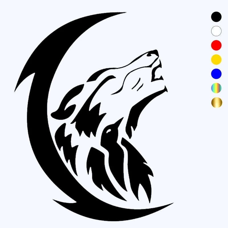 

CK20332# наклейки на авто Волк и полумесяц водонепроницаемые наклейки на машину наклейка для авто автонаклейка стикер этикеты винила наклейки ...