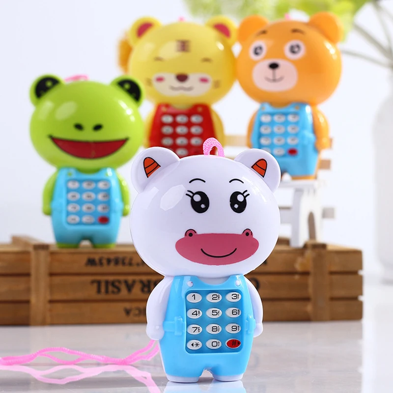 Детский мультяшный музыкальный телефон Детская Кнопка игрушки обучающий раннее