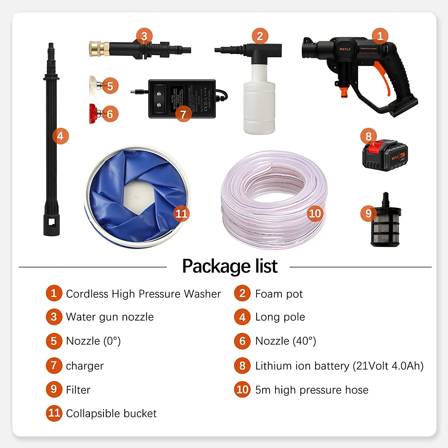 Скидка 500 Вт электрическая Автомойка, пистолет-распылитель, беспроводная мойка высокого давления, портативная Автомойка с 21 в