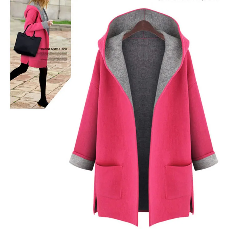 2019 осень и зима новое пальто Женская модная ветровка длинное свободный Жакет