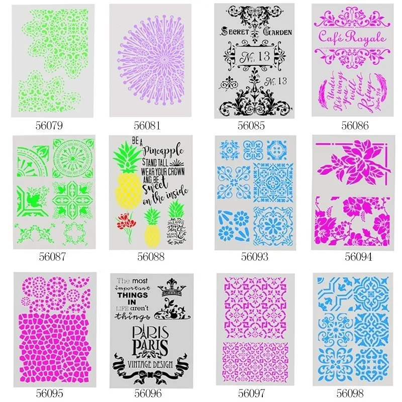 

5 шт./лот трафарет для торта размера A4 для «сделай сам», трафарет для скрапбукинга, фотографий, цветов для скрапбукинга, для альбома, открыток...