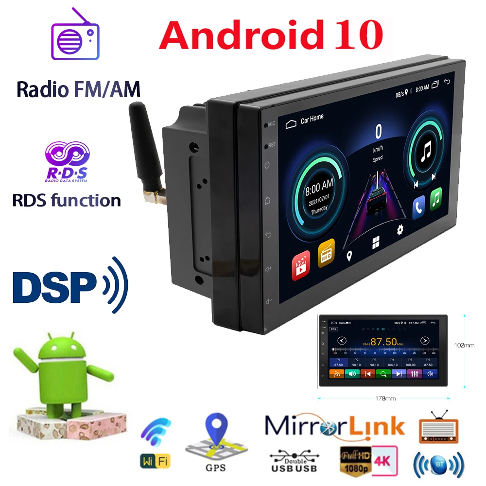 

2G 32G 2din DSP RDS AM Car Android Radio Multimedia Player 7" GPS for Toyota Volkswagen Hyundai Nissan Kia Renault Suzuki Lada