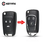 Модифицированный чехол KEYYOU 50x Fob для автомобильного ключа, чехол для Opel Vauxhall Astra H J Corsa E Insignia 23, кнопка