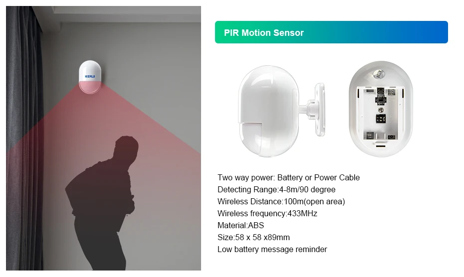 Kerui 3g 4G Wi-Fi GSM PSTN сигнализация приложение контроль Беспроводная сигнализация RFID охранная сигнализация датчик дыма