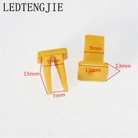 50pcs yellow plastic clips fasteners self tapping screws taillight headlight lamp base locking clip snap liner universal cars