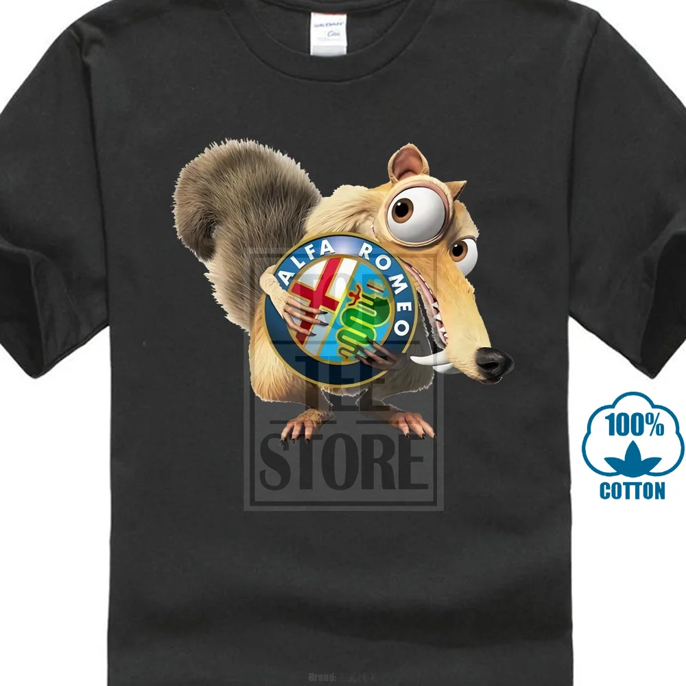 Мужская футболка Alfa Romeo Car Ice Age Scrat 011145|Мужские футболки| |
