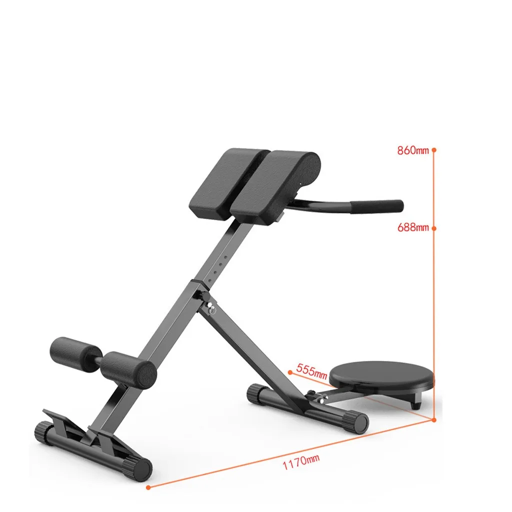 

Folding Roman Chair Weight Bench, Height Adjustable Dumbbell Biceps Abdominal and Back Trainer Fitness Chair Abs Bench