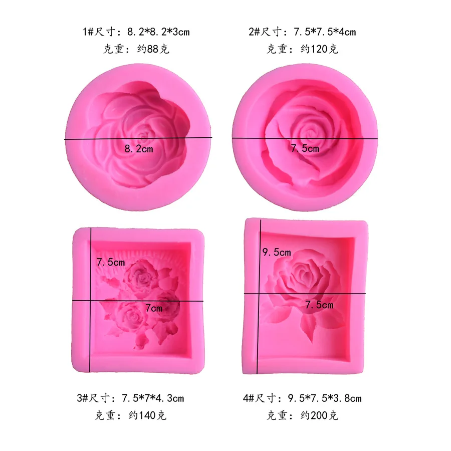Big Size Rose Flower Silicone Soap Molds Embossed Peony Flowers Decoration Handmade Loaf Making Mould | Дом и сад